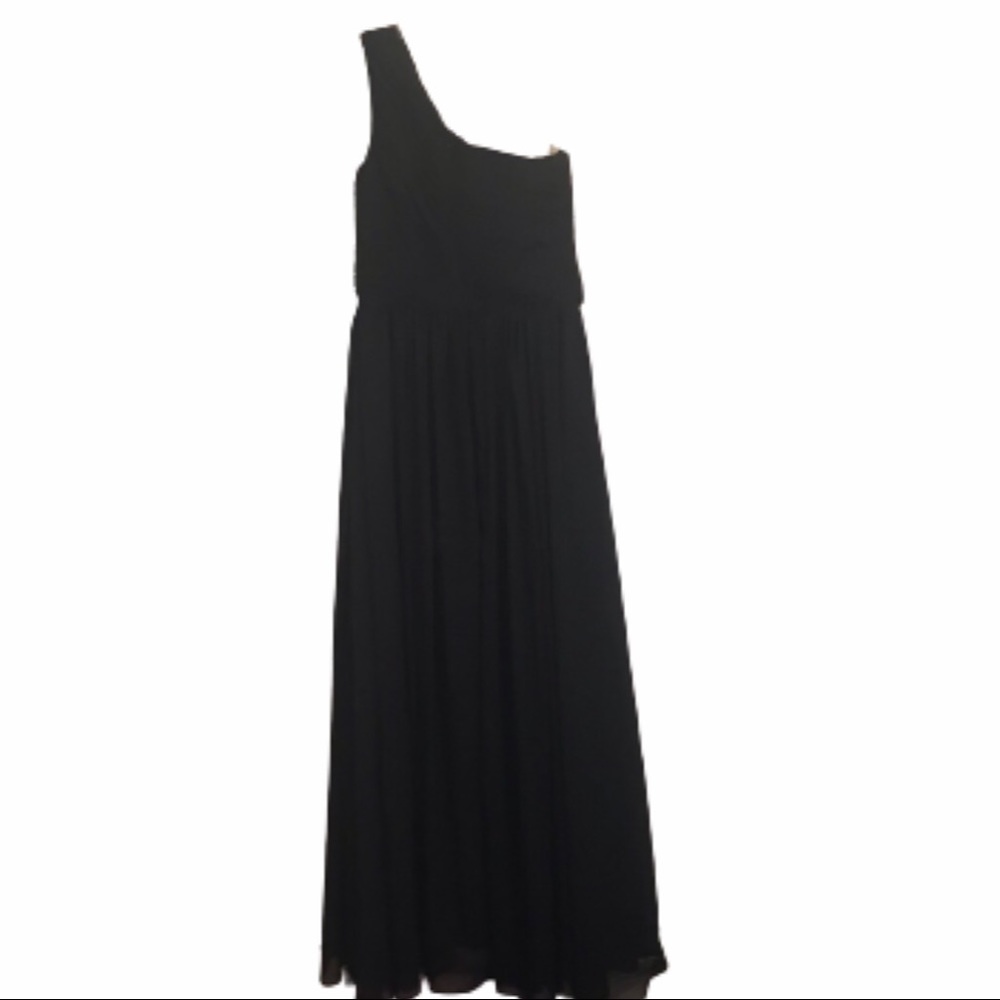 Black On Shoulder Form Dress Size 16